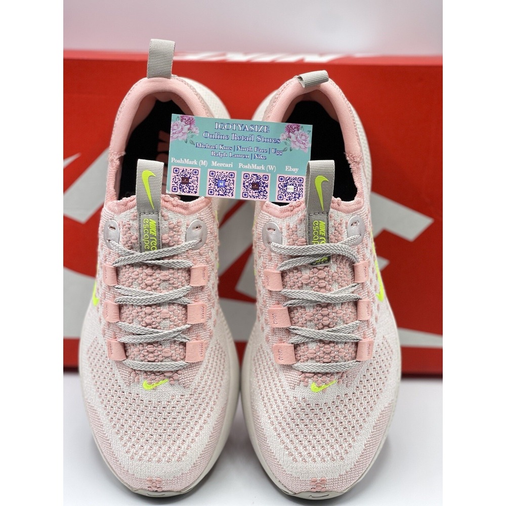 Nike Escape Run Flyknit Shoes White/Silver Women's Size 9.5 DC4269‑101 NWOB - Picture 5 of 10